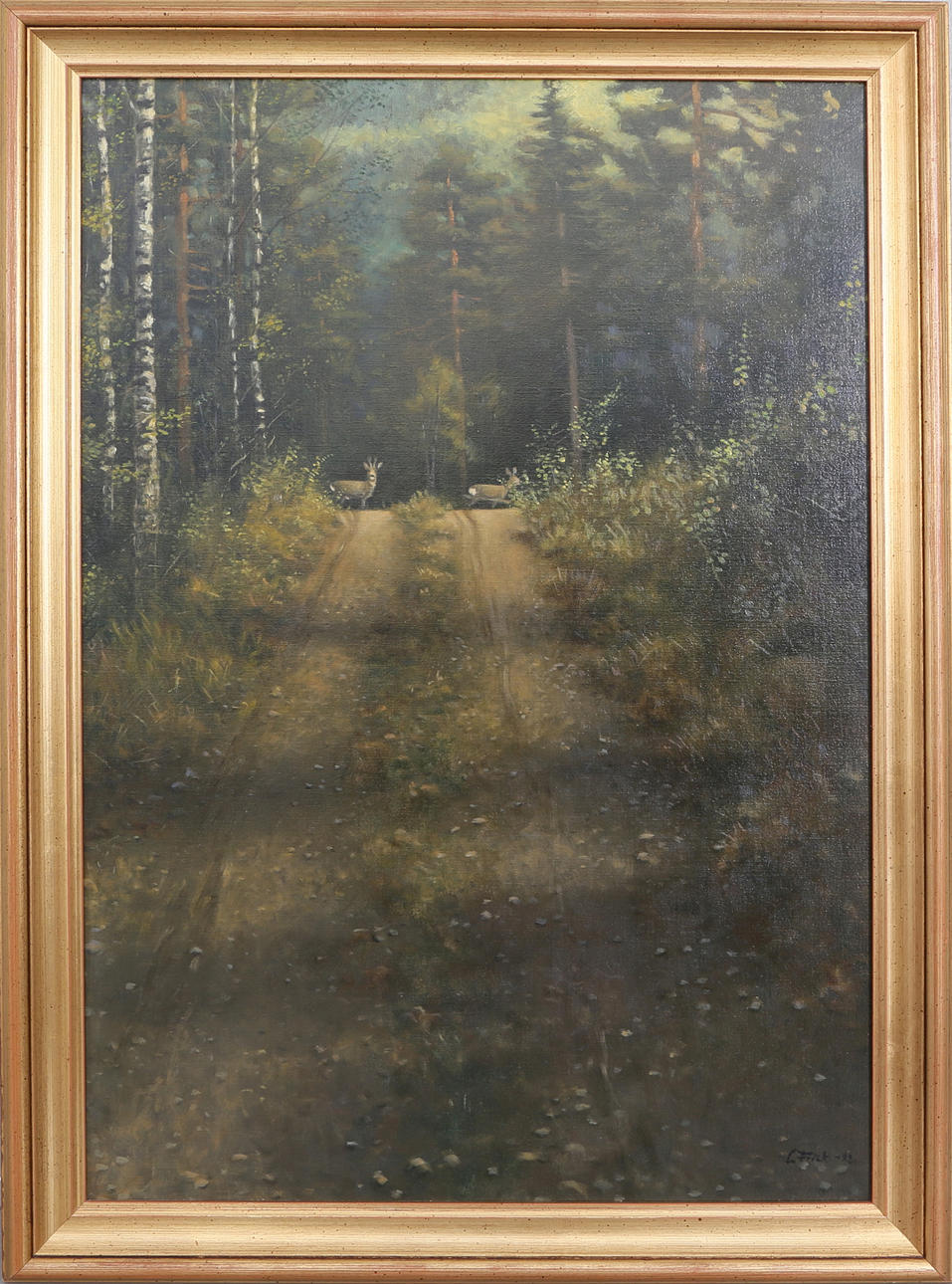 LENNART FRISK. "Vårkväll", olja på duk, signerad.