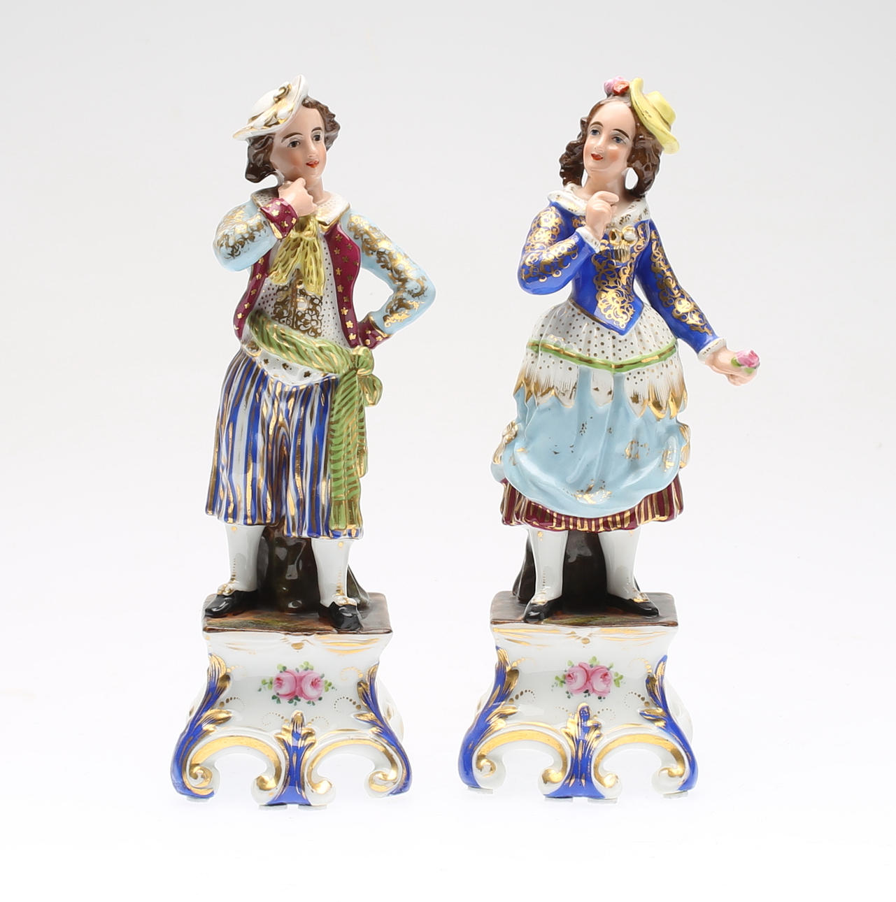 FIGURER, 2 st, porslin, troligen Tyskland, 1900-talets mitt.