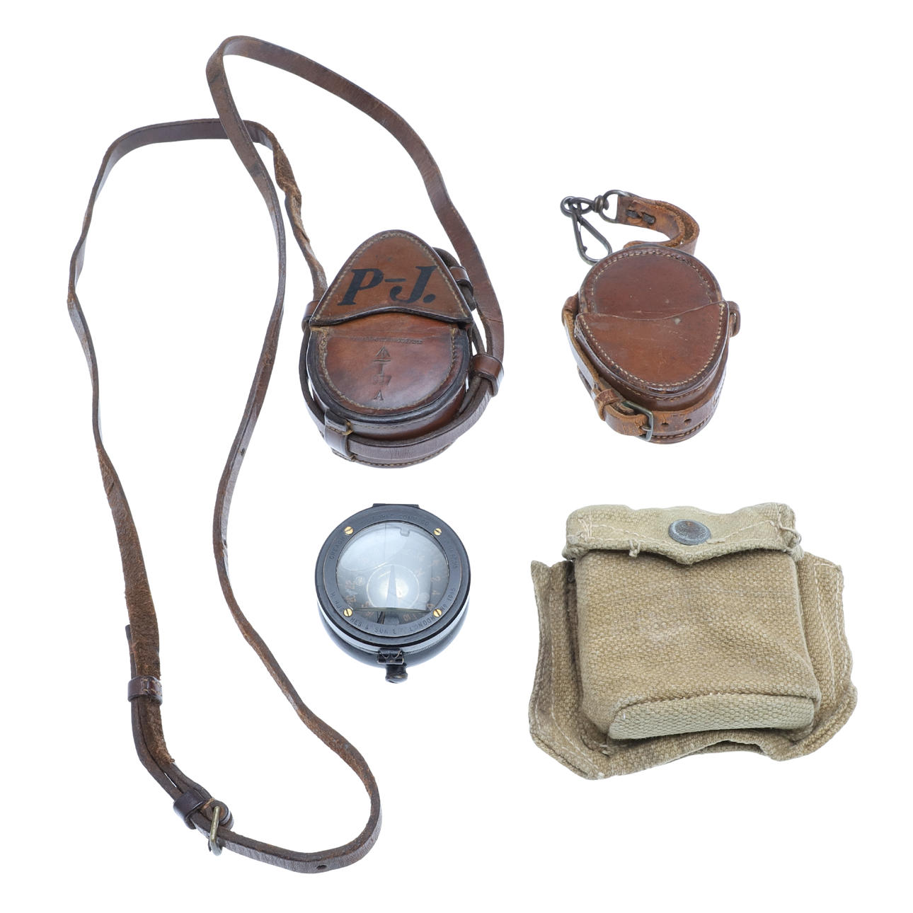 A COLLECTION OF FOUR MILITARY ISSUE COMPASSES. Weapons & Militaria ...