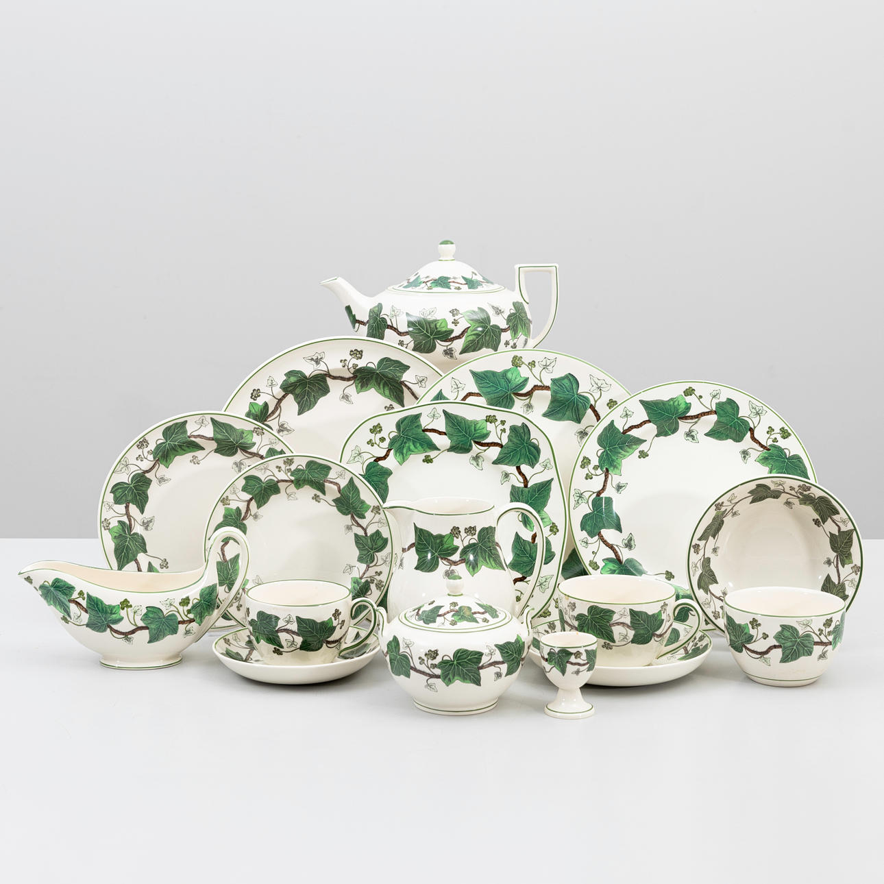 A set of 56 pieces, a 'Napoleon Ivy', Wedgwood porcelain, England