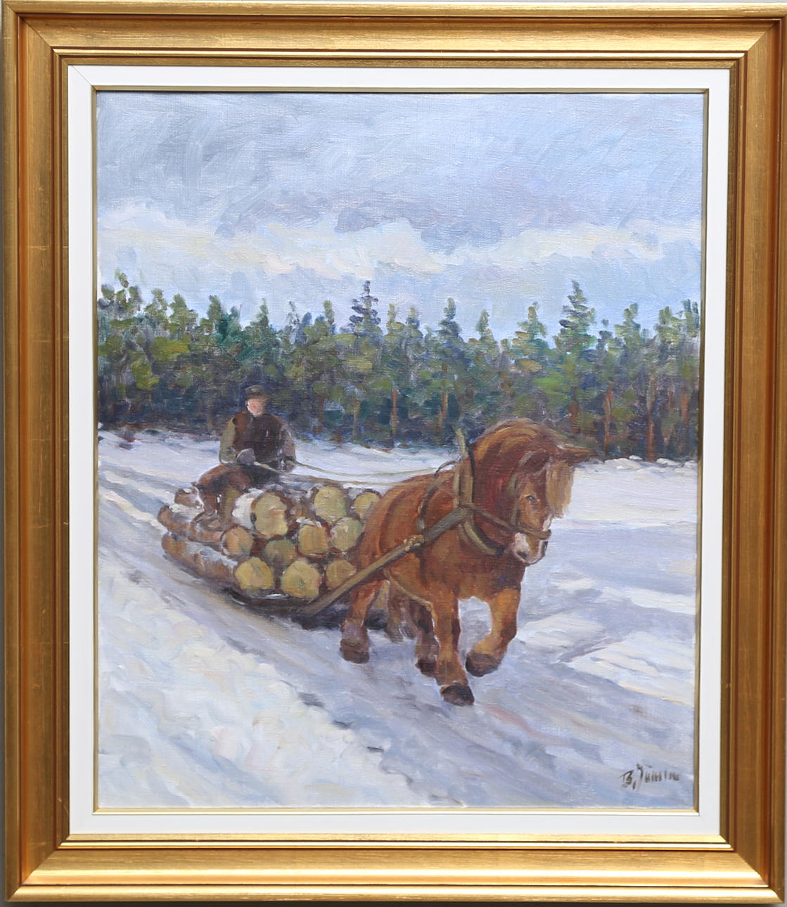 BROR JÖNSSON. Olja på duk, signerad.