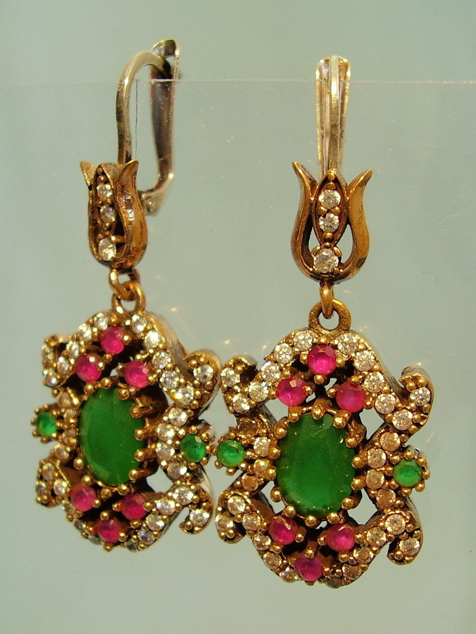 FARBSTEIN ÖRHÄNGEN VIKTORIANSKA II TID.