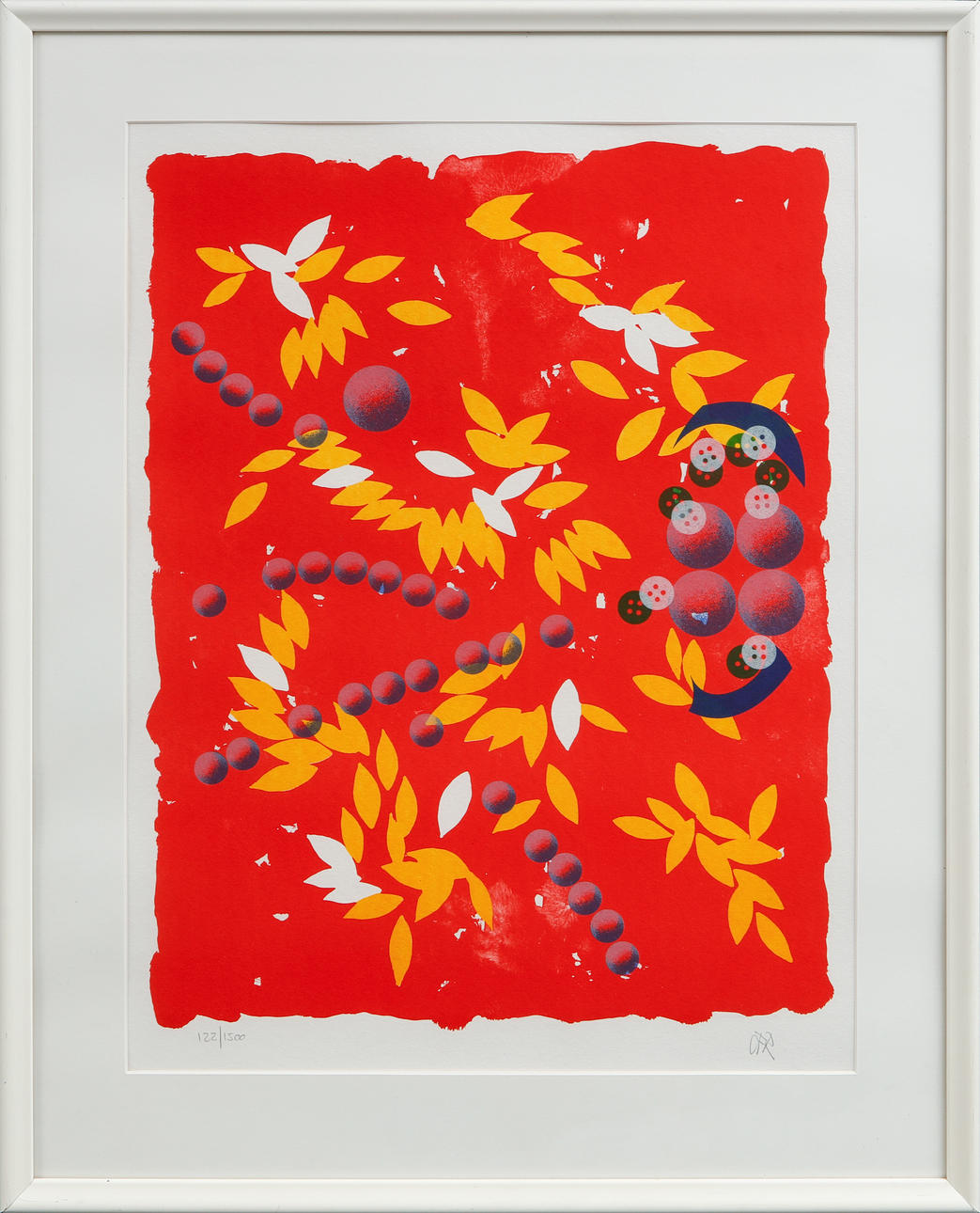 CARL FREDRIK REUTERSWÄRD. Composition. Lithograph in colours, signed and numbered 122/1500.
