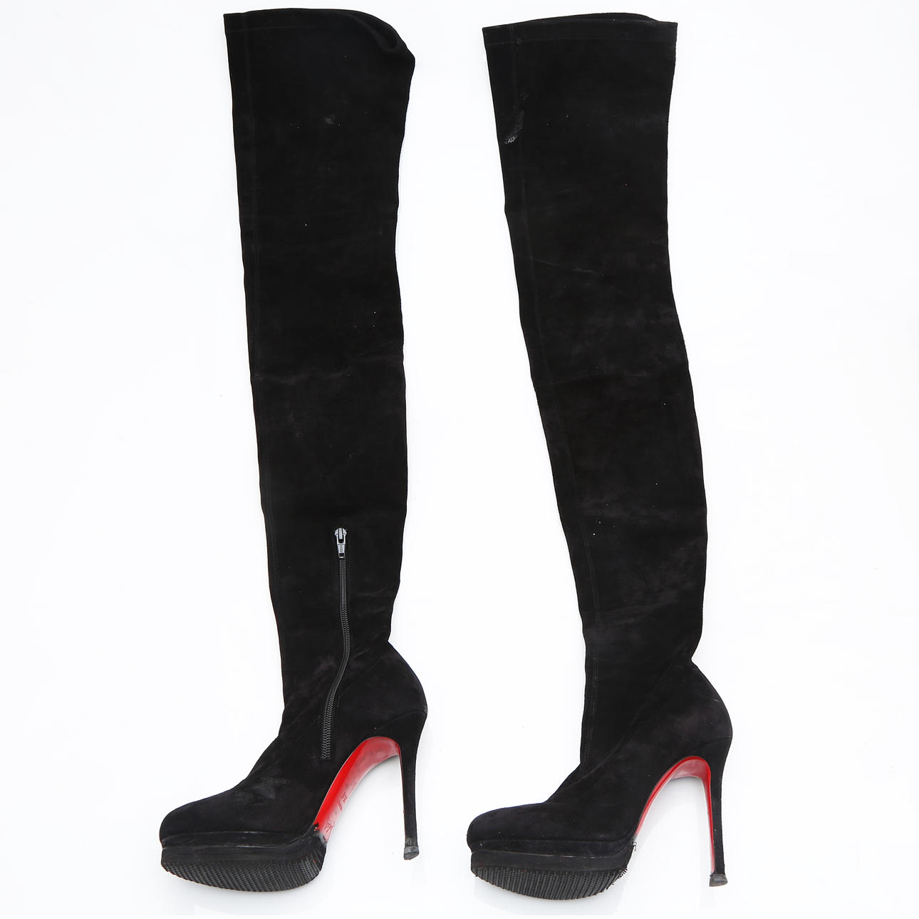 CHRISTIAN LOUBOUTIN. High-legged boots.