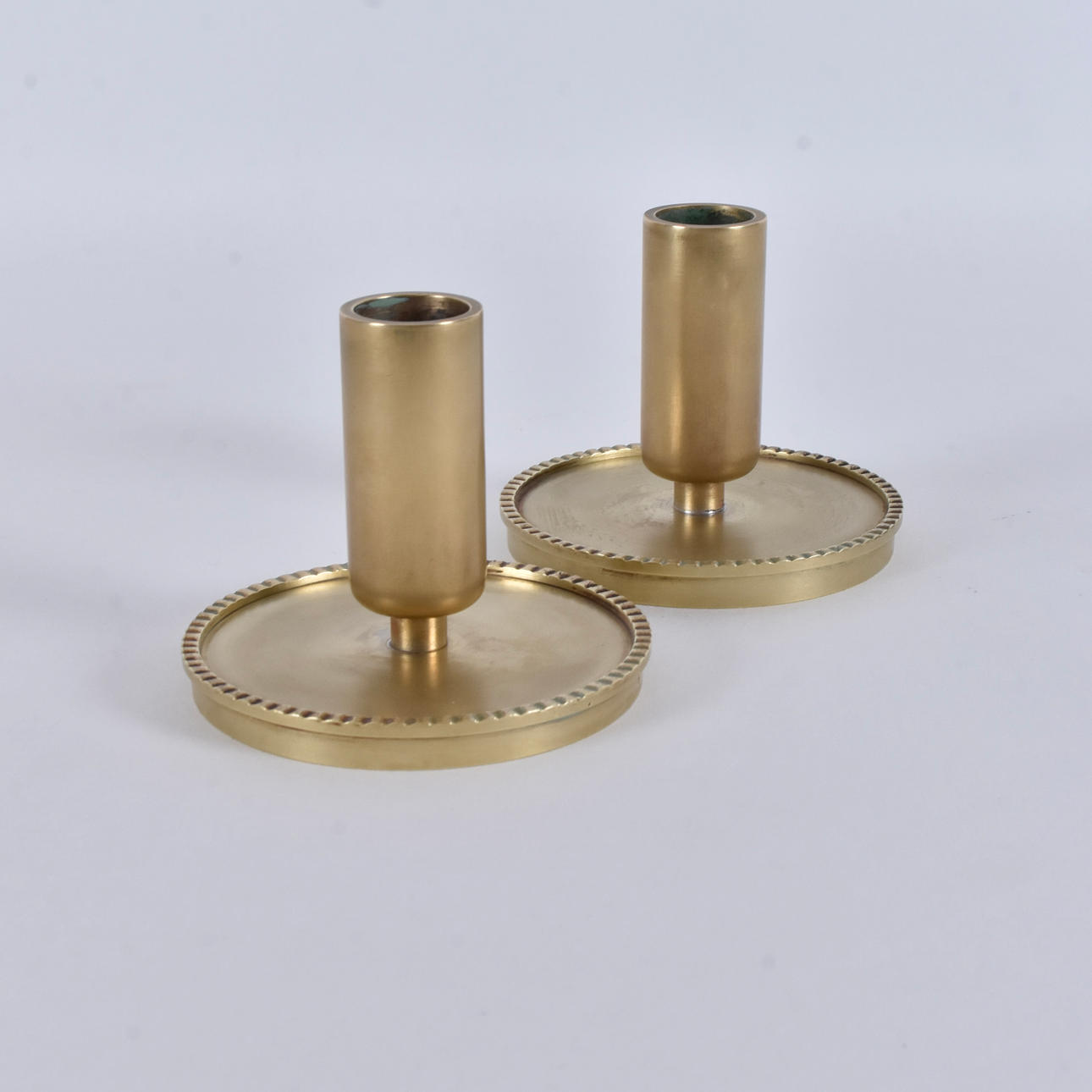 CARL EINAR BORGSTRÖM. Candlesticks, 1 pair, Ystad Bronze.