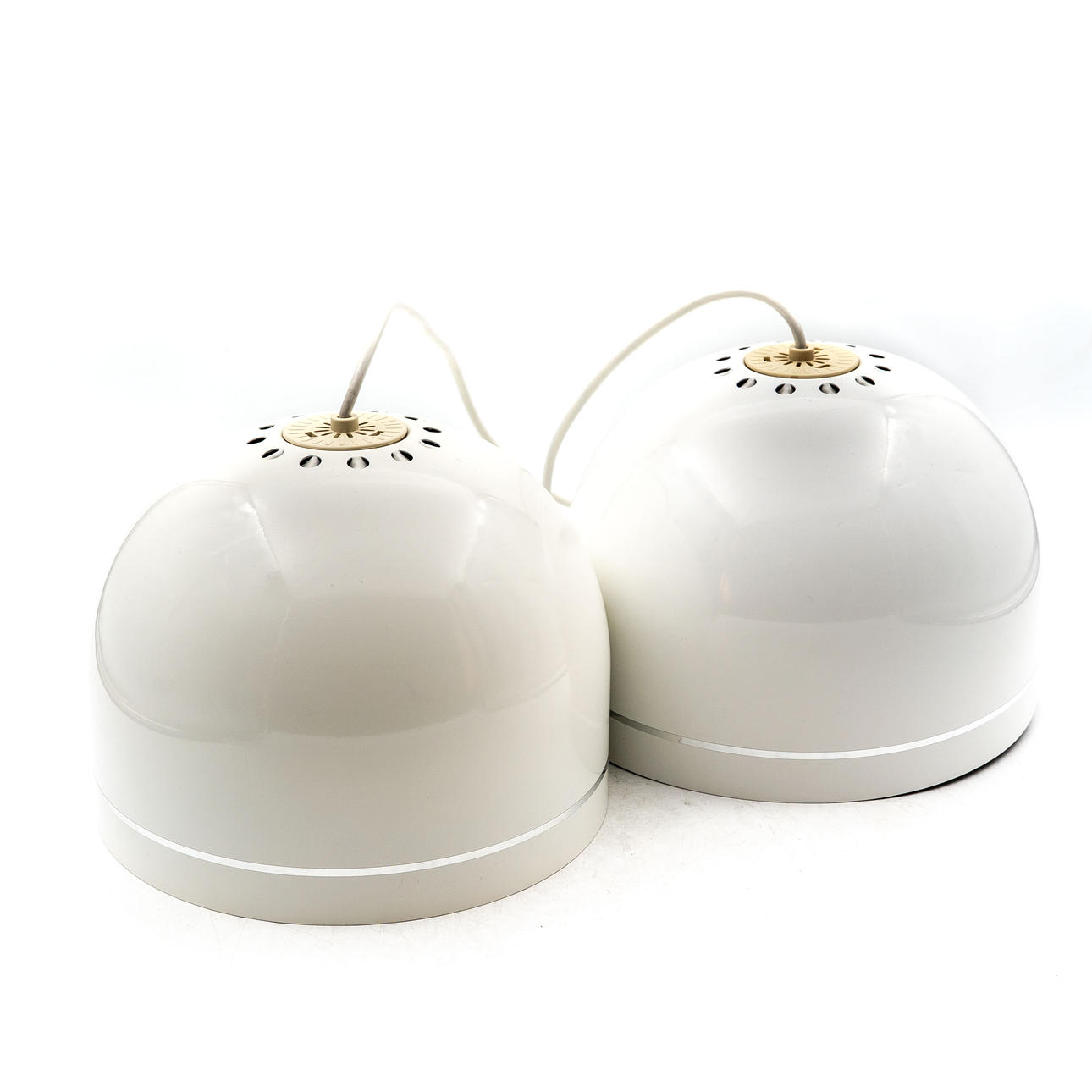 CEILING LIGHTS, A pair, Metal, Philips FDK.