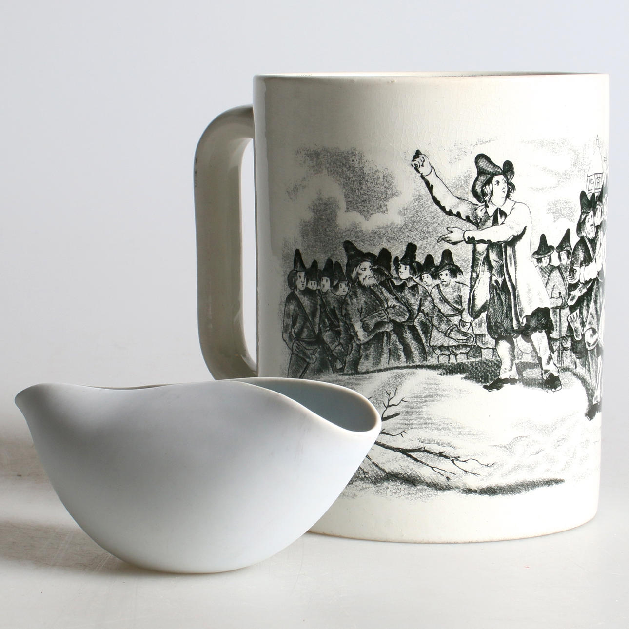 SEJDEL, samt skål, porslin, Gustavsberg.