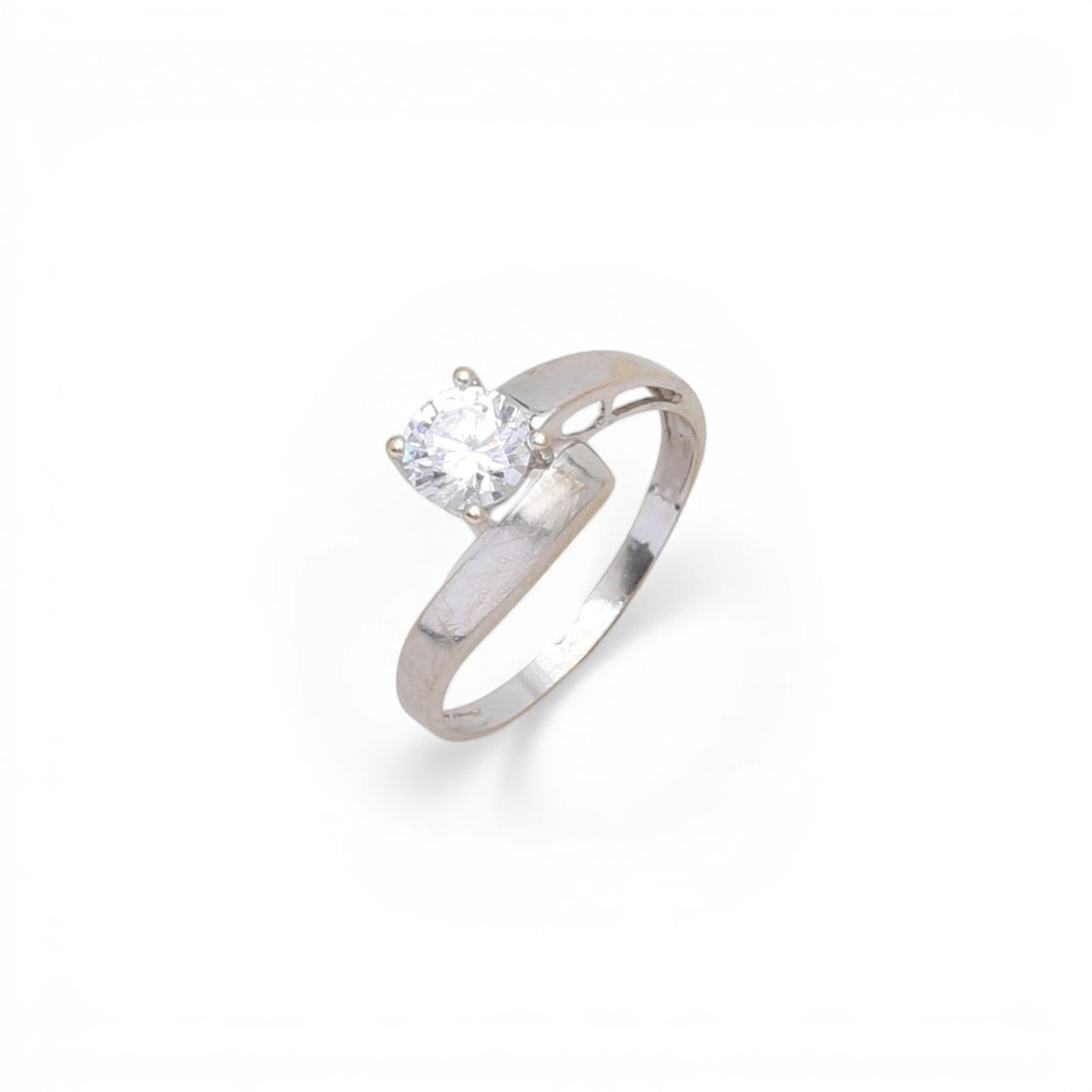Zircon solitaire ring.