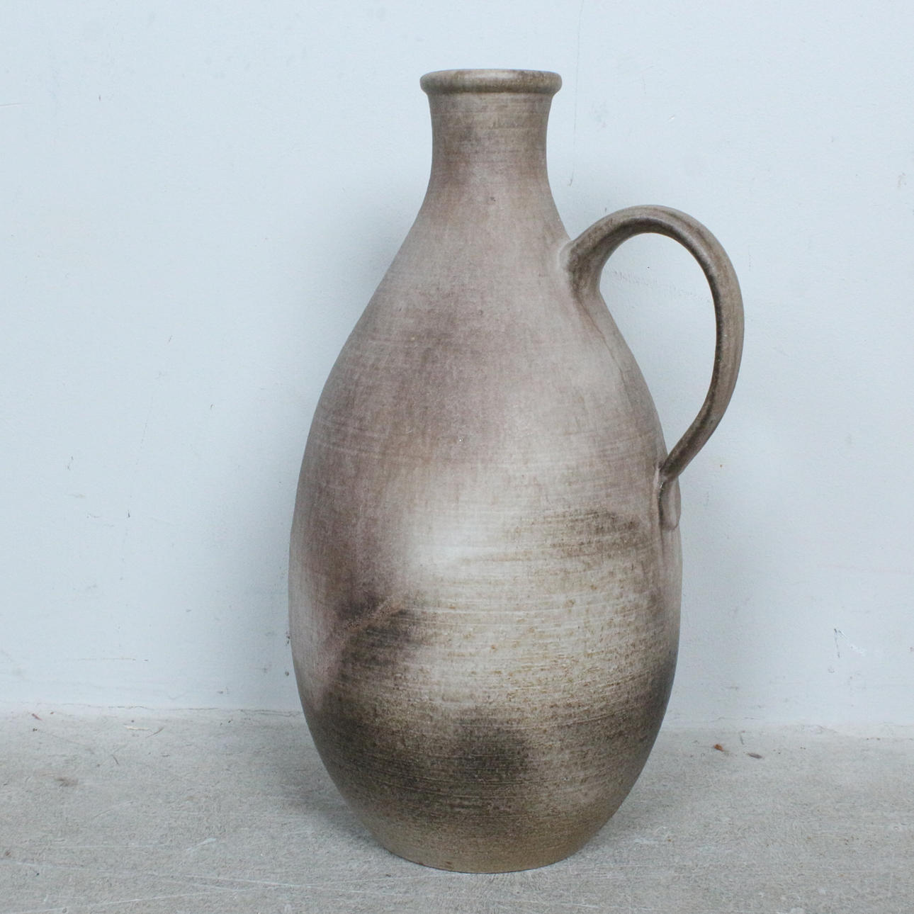 Large studio ceramic handle vase from the 1960s.