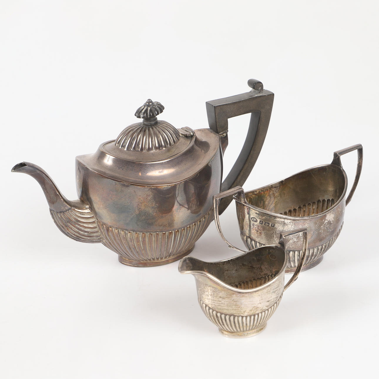 TESERVIS, 3 delar, nysilver, England.