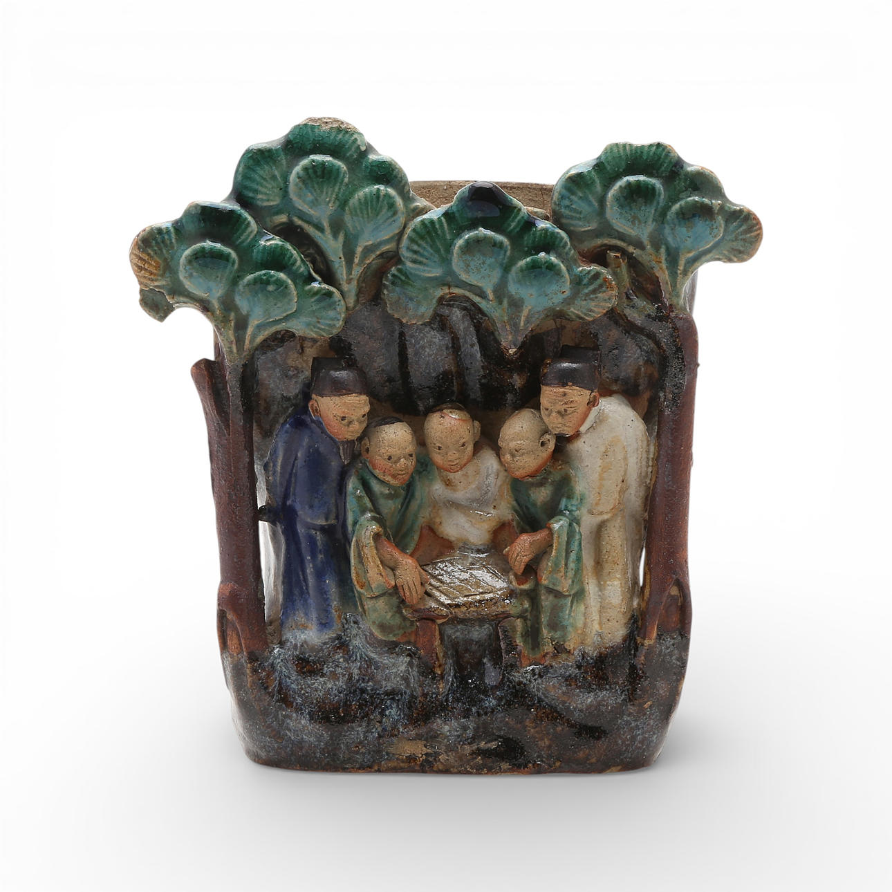 Chinesische Wandvase aus glasierter Keramik, aus dem 20. Jahrhundert. Keramik & Porzellan - Orientalisch