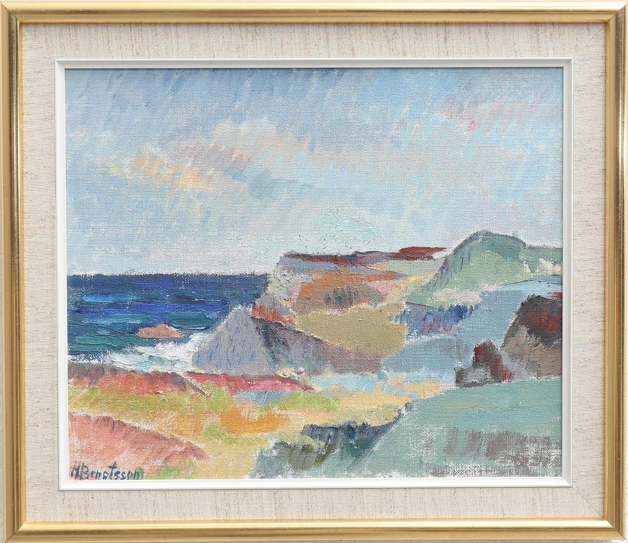 HILMER BENGTSSON. Bretagne, olja på duk, signerad.