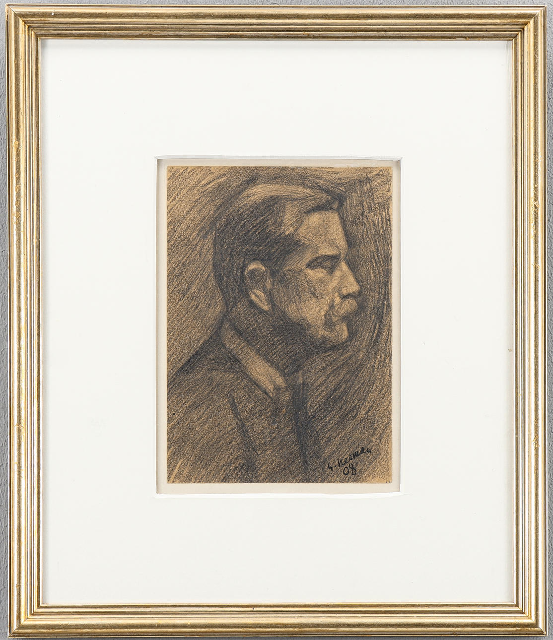 EINAR NERMAN. Portrait of Hjalmar Branting, 1908.