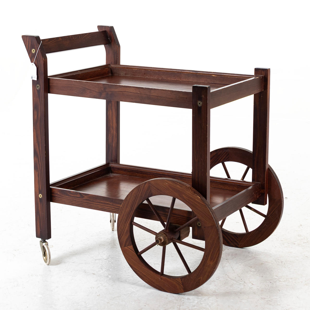 A dining trolley, pine, 1970s.