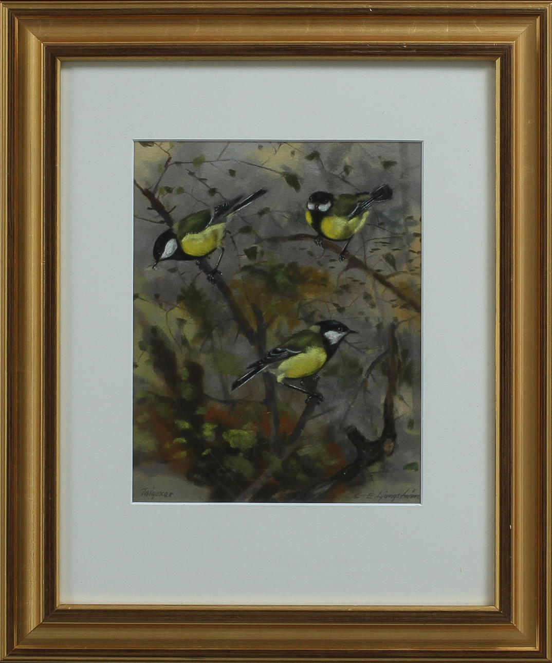 CARL ERIK LJUNGSTRÖM. Talgoxar, pastell, sign.