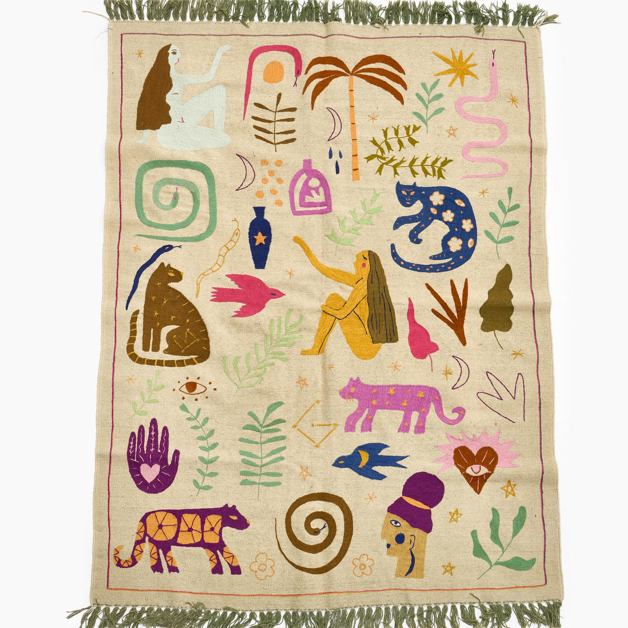 KELIM, embroidered pattern, approx 231x176cm.