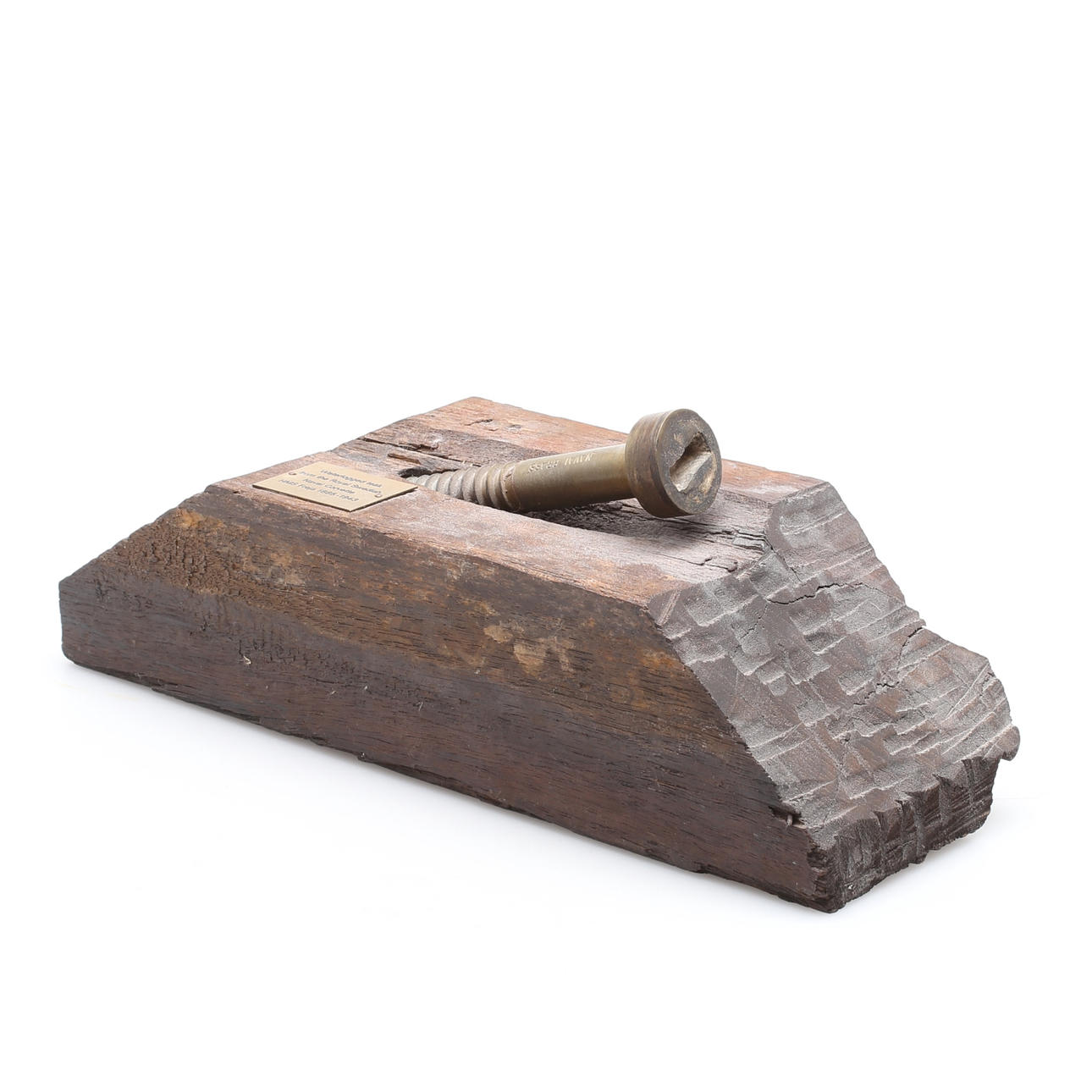 SCULPTURE, teak from the steam corvette HMS Freja.