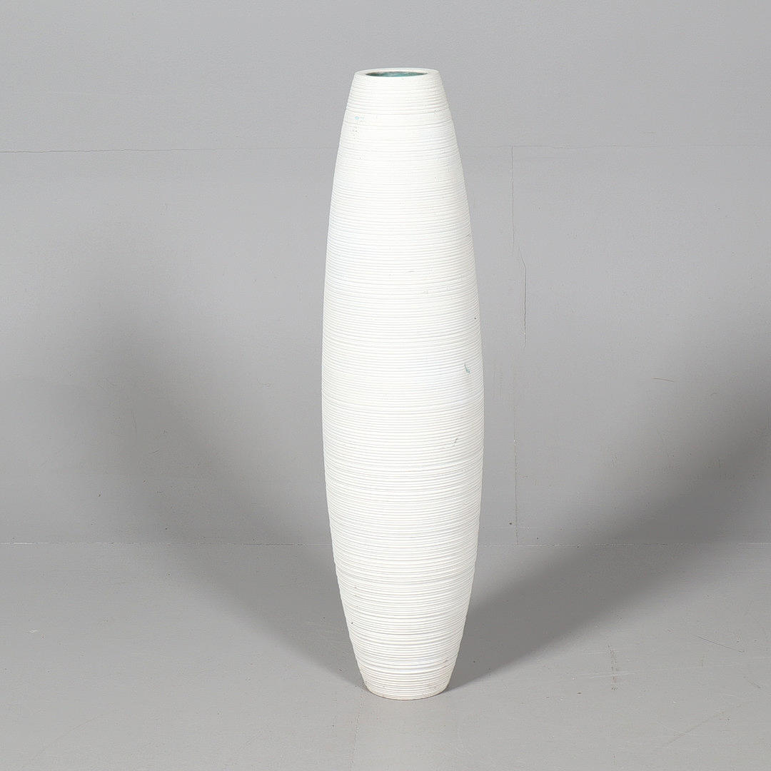 FLOOR VASE, painted wood.