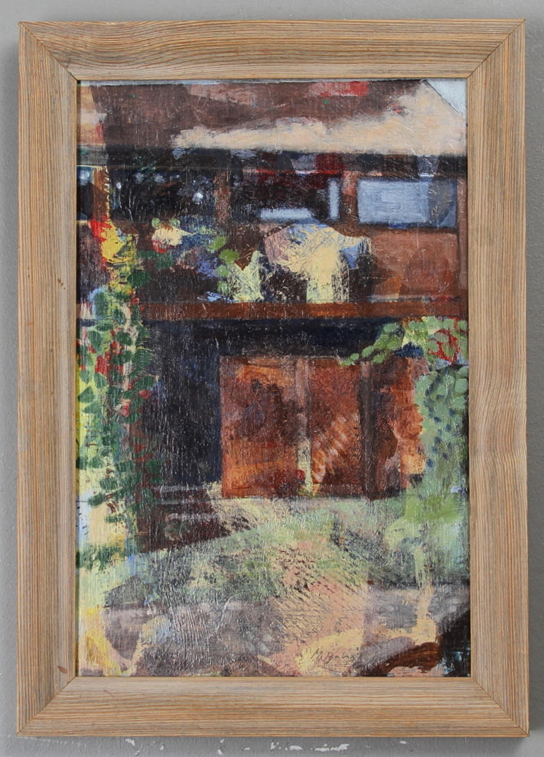 MARTIN BORNHOLM. Olja på pannå, 2 st, sign.