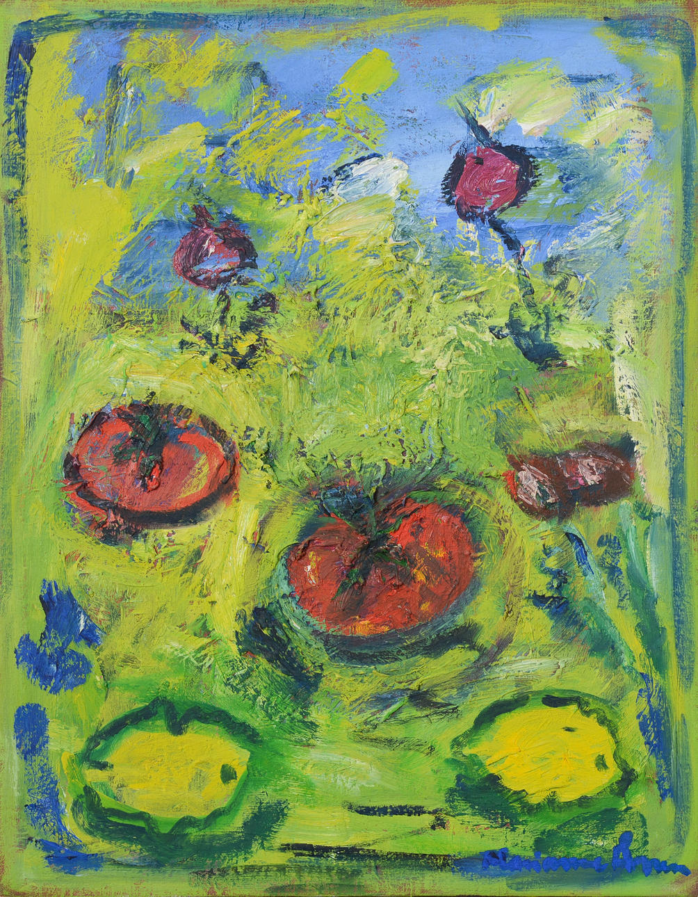 MARIANNE ÅGREN. Composition, oil on canvas, signed.