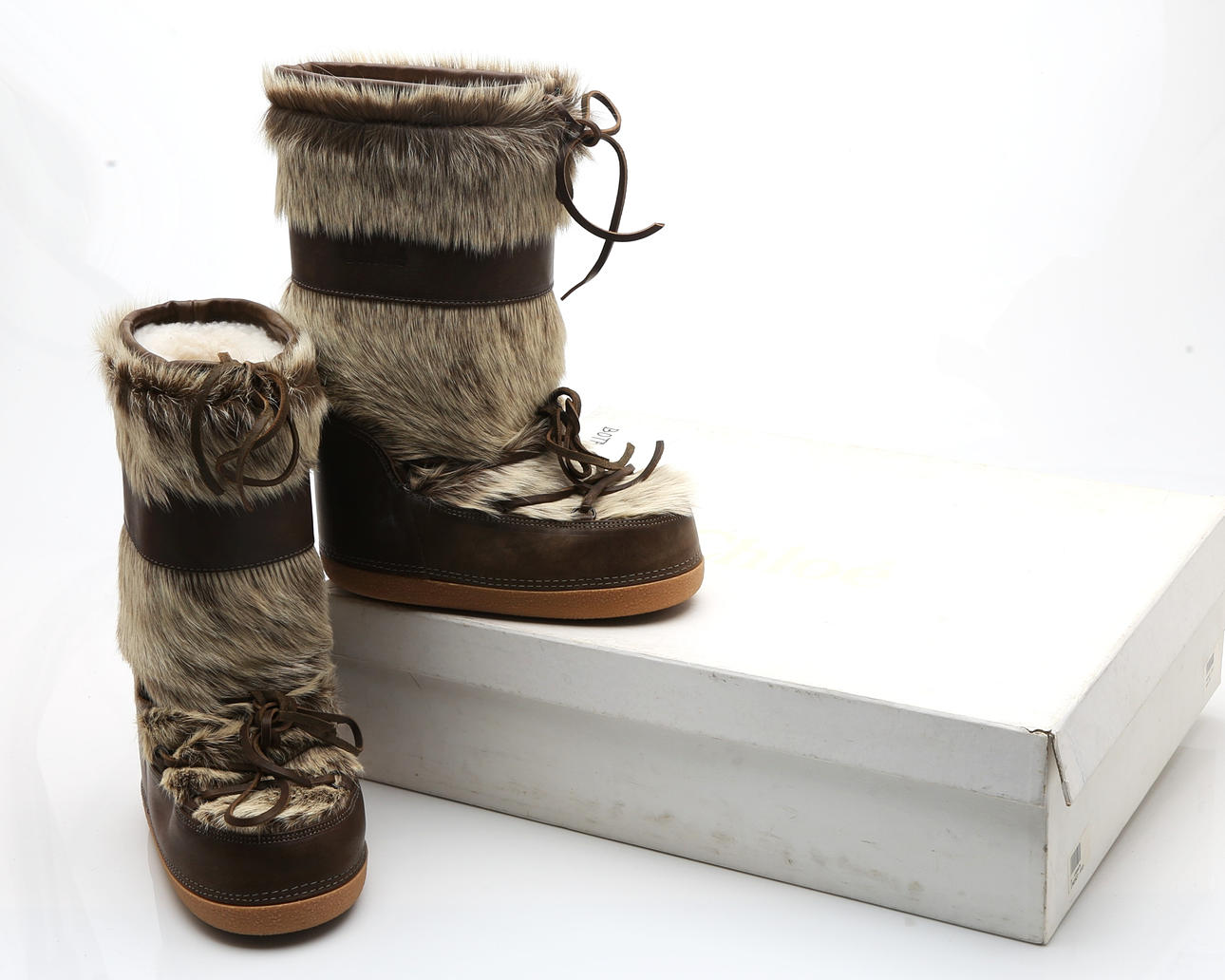 CHLOÉ. “Moon” fur boots.