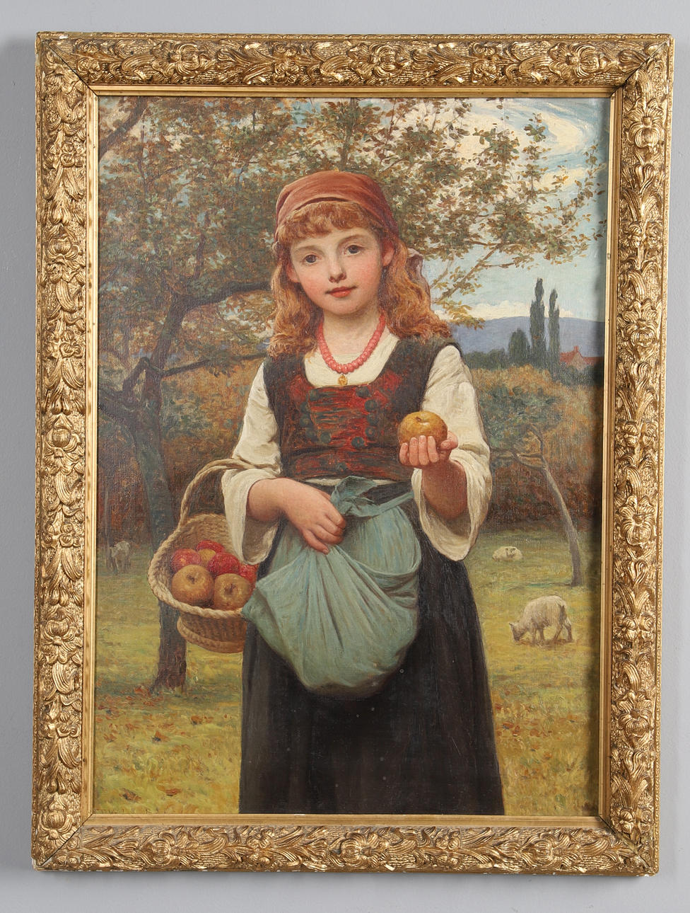 EDWIN BALE RI ROI (1842-1923). THE APPLE GATHERER.