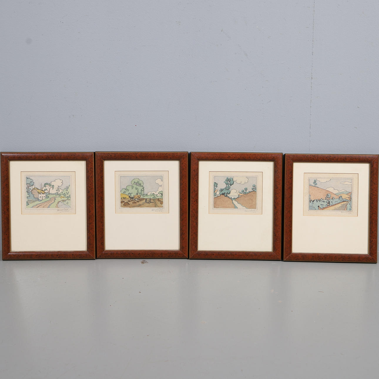 BERNARD ELLIOT (20TH CENTURY). ERNTESZENEN (4).