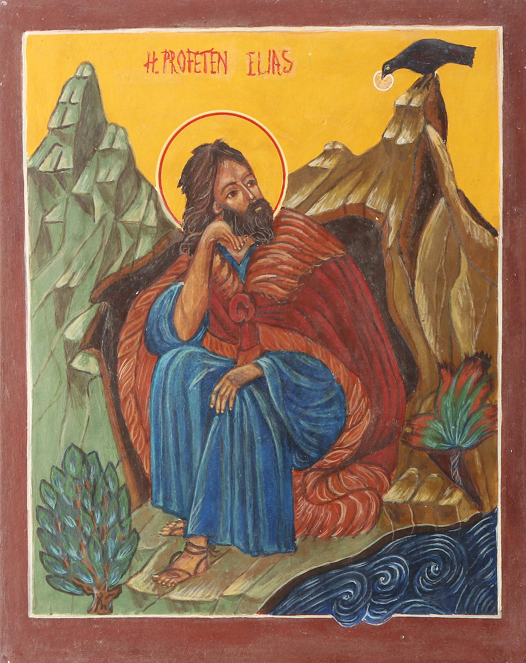 ICON, LATER PART OF THE 20TH CENTURY, MOTIF OF THE PROPHET ELIJAH. Art ...