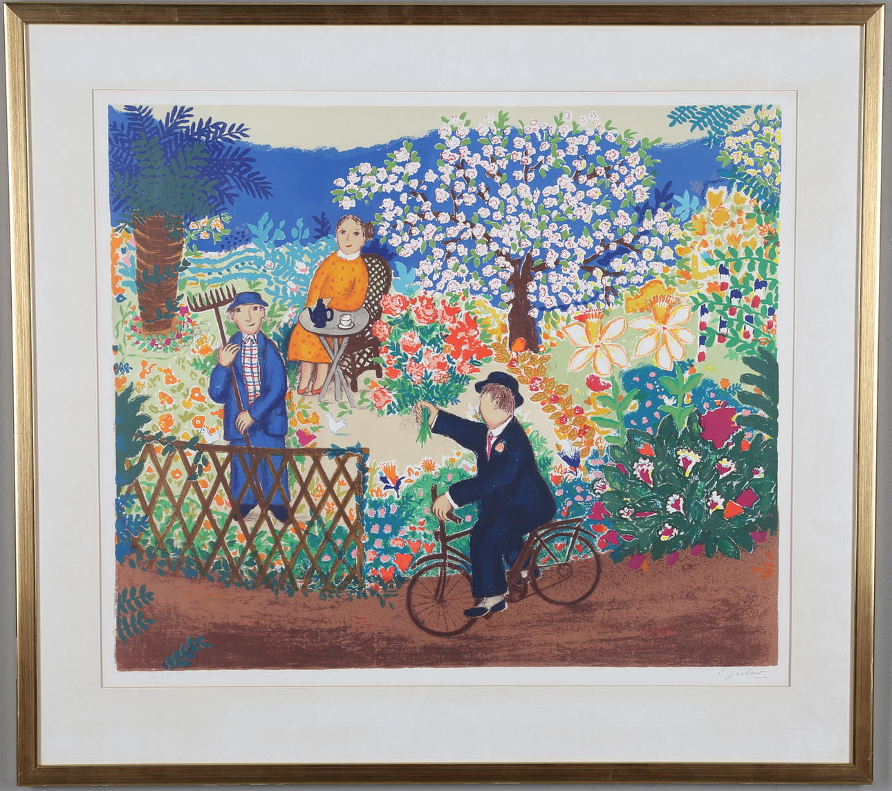 LENNART JIRLOW. "Vår i Provence", färglitografi, signerad samt numrerad 131/285.