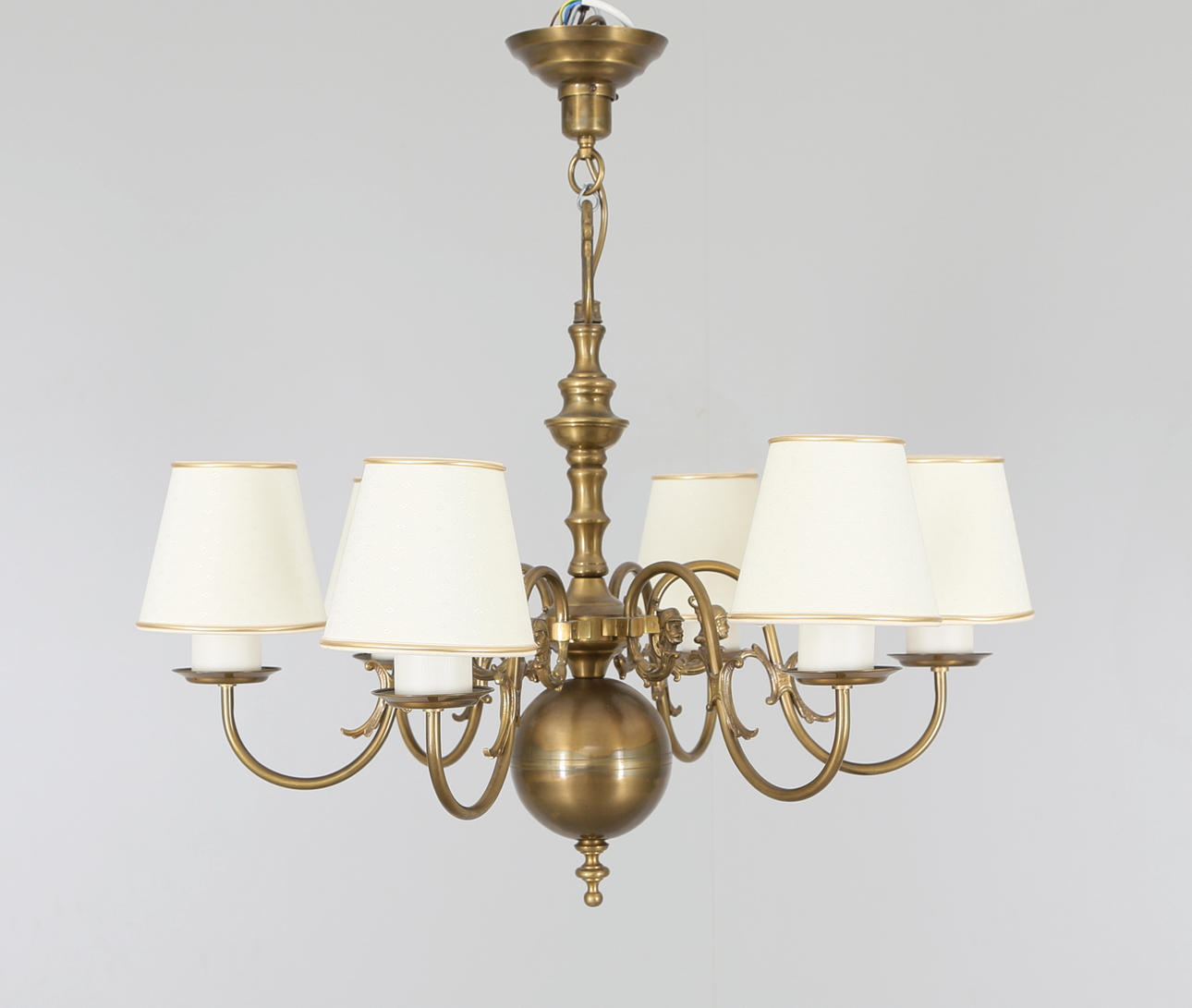 TAKLAMPA, mässing, 1900-tal.