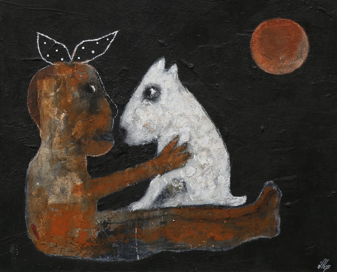 INGMARIE UTBYS. oil on panel, “Small consolation” II signed.