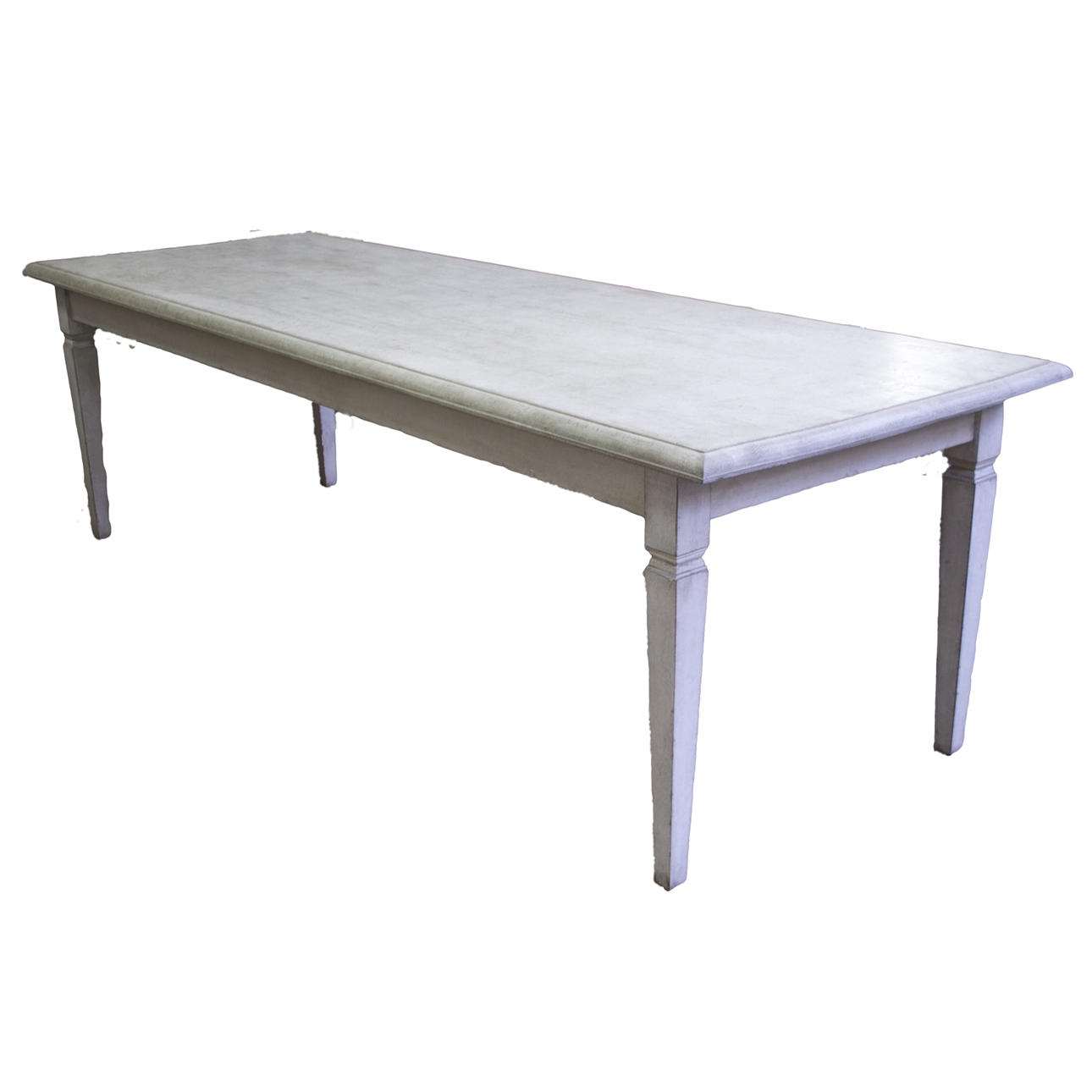 MATSALSBORD, fransk lantstil, vitpatinerat trä.