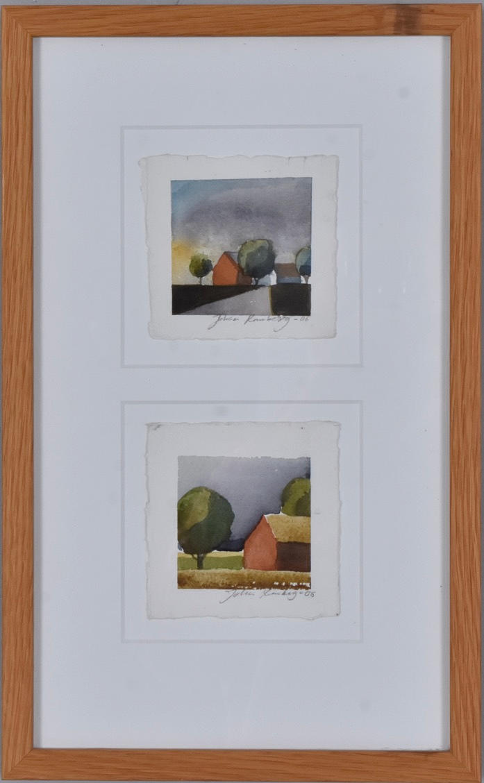 JOHAN RMBERG. Watercolor, diptych.