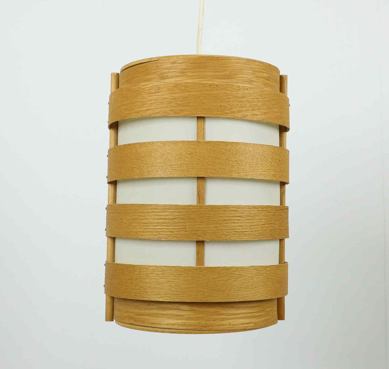A ceiling lamp, pine/wood, 1960/70's.