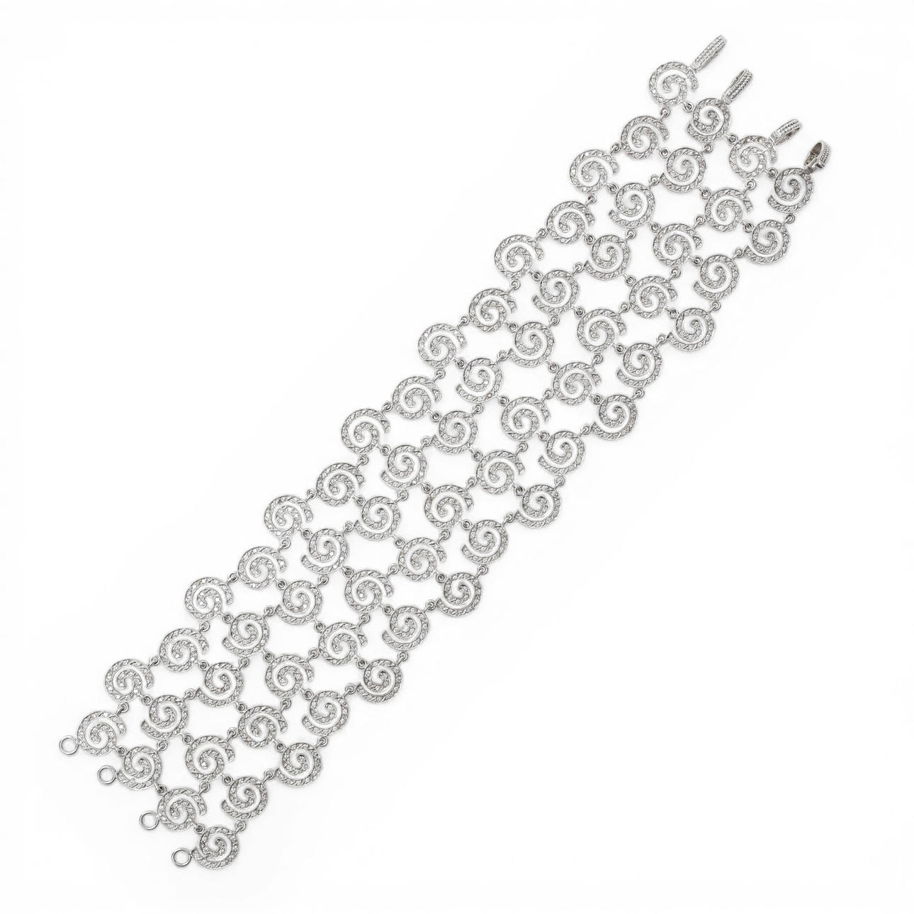 Diamonds wide bracelet.