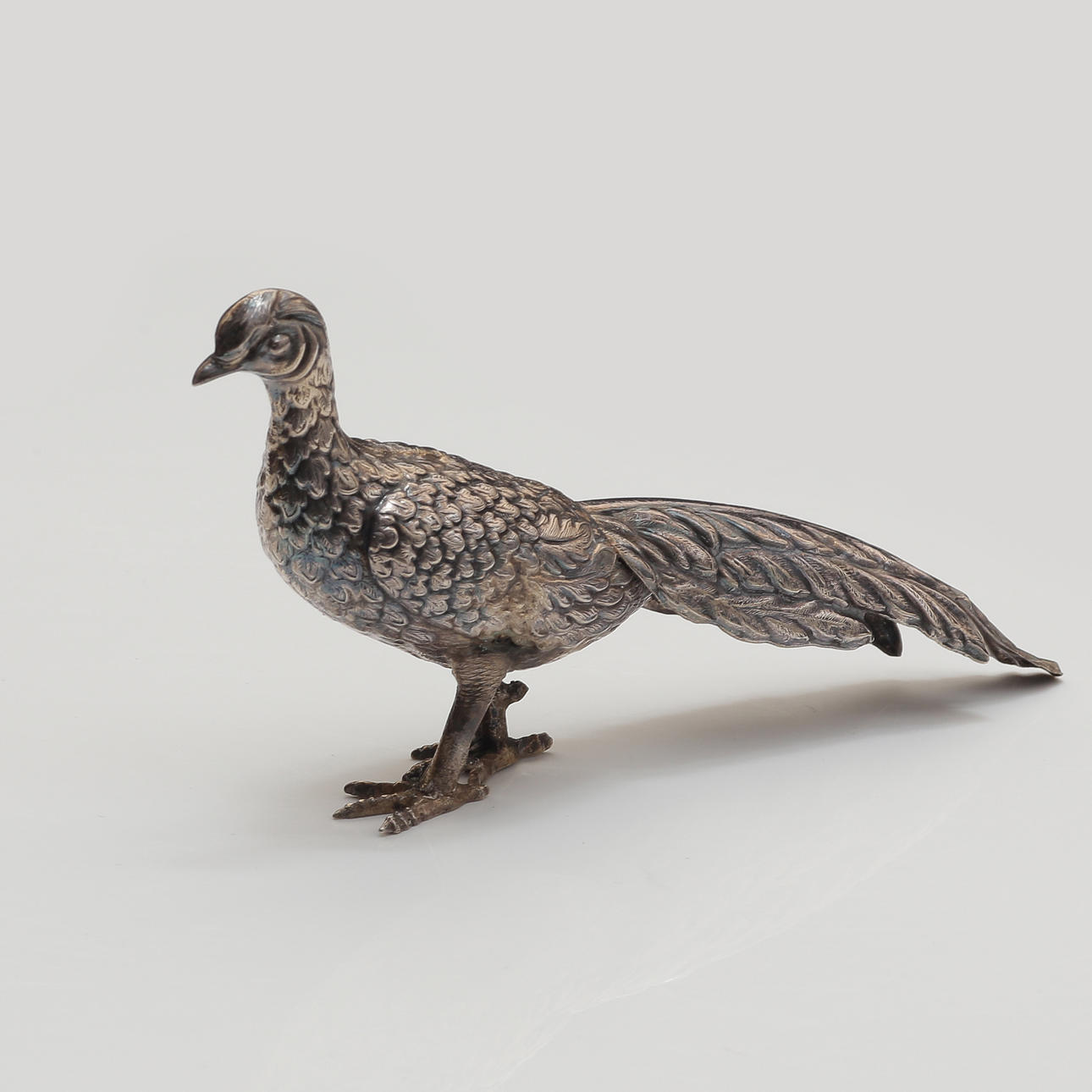 TABLE DECORATION, SILVER “PHEASANT” PHEASANT, DUTCH/NETHERLANDS.