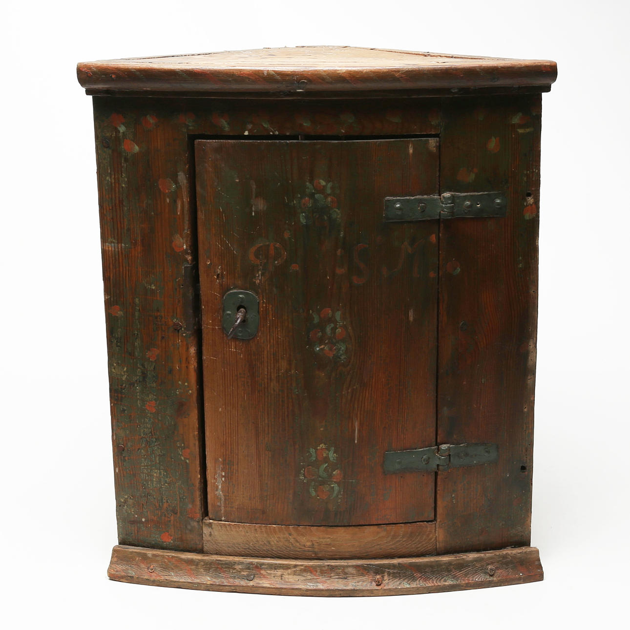 A 17th/early 19th century corner wall cabinet.