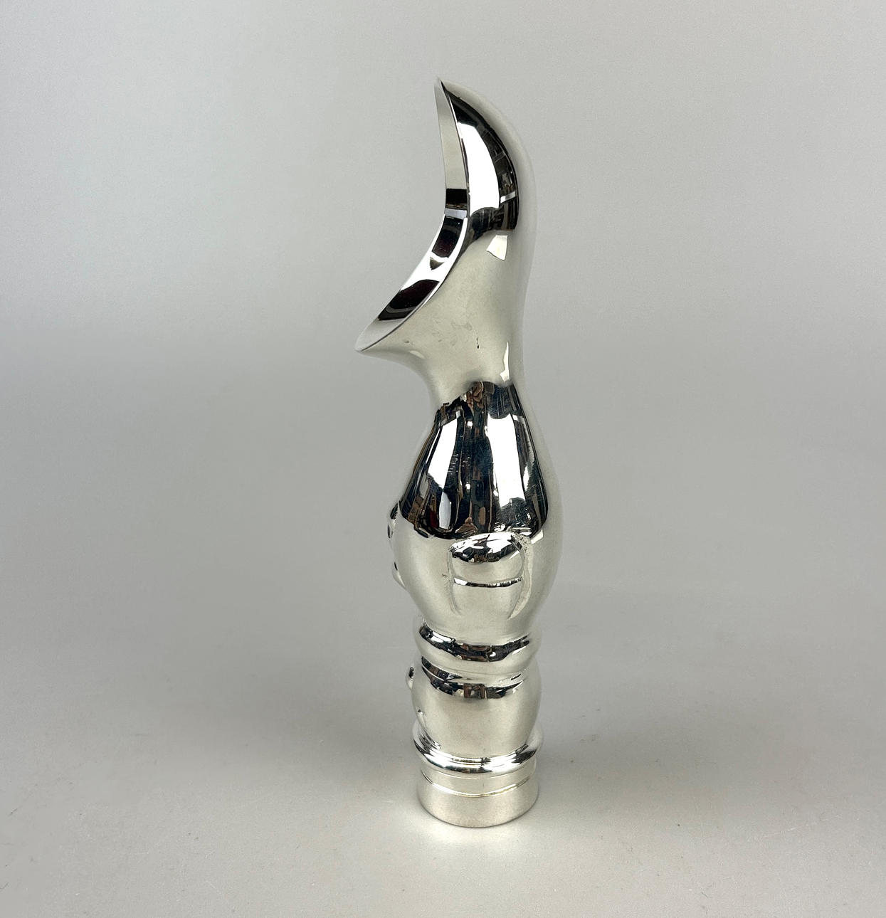 SILVER PLATED SNOWMAN ICE CREAM SCOOP.