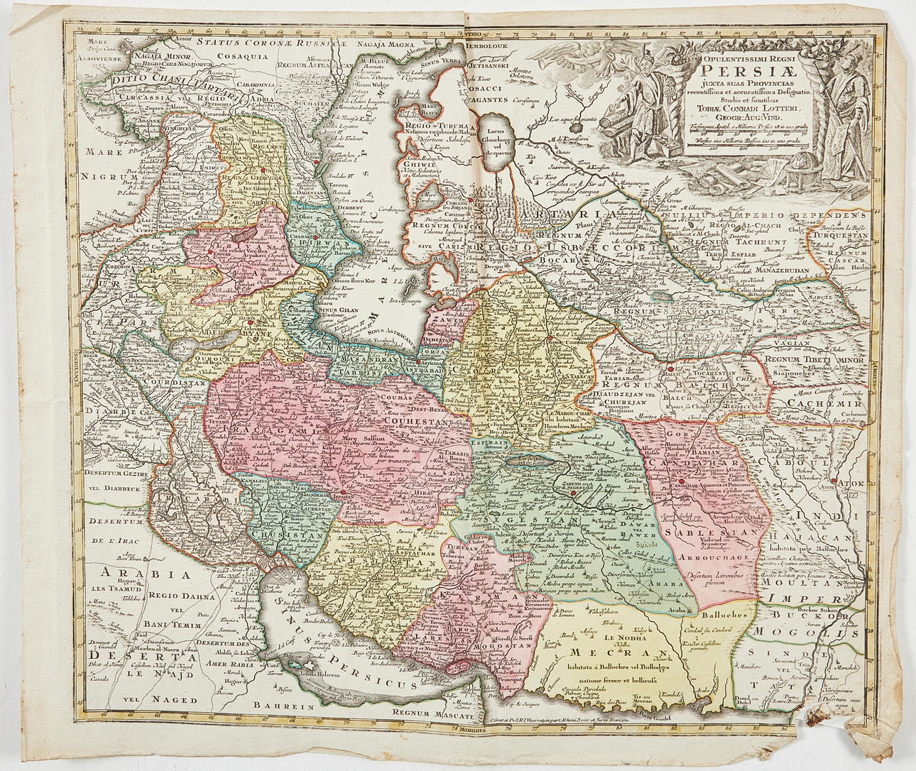 KARTA PERSIEN AV LOTTER, CA 1760.