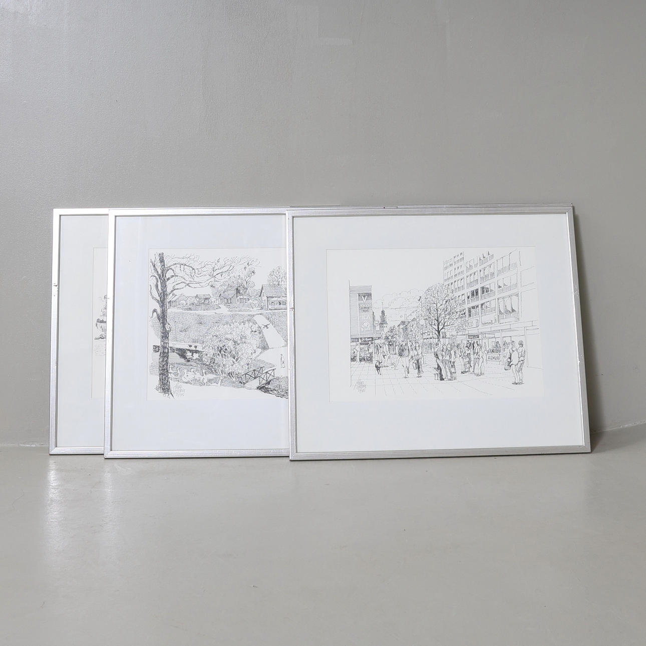 CLAES FOLCKER. litografier, 4 st, signerade samt numrerade.