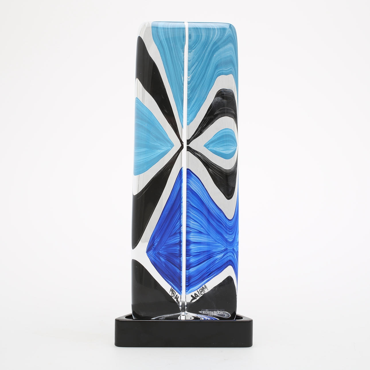 MONICA BACKSTRÖM. Skulptur, glas, Kosta Boda, signerad.