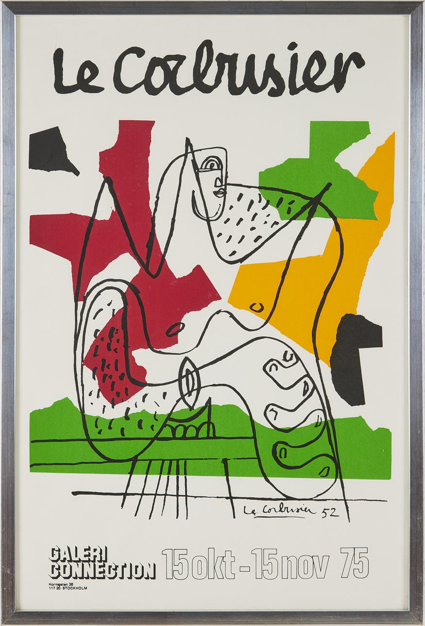 AFTER LE CORBUSIER. Exhibition poster, Galerie Connection, 1975. Art ...