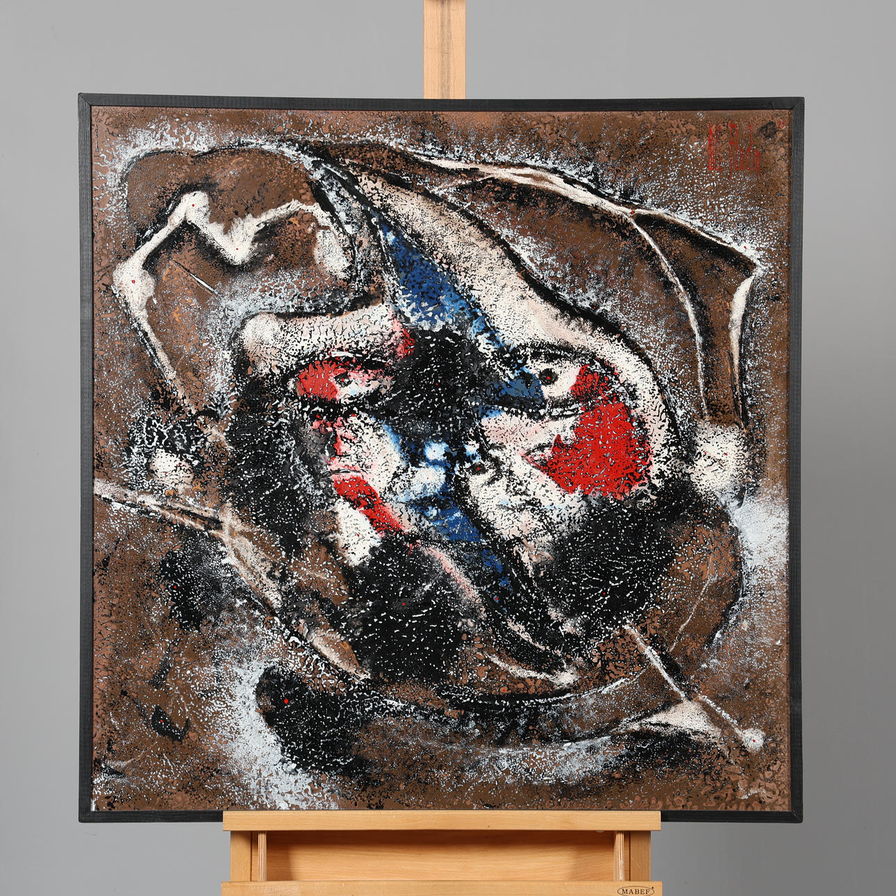 BILL FLODIN. OIL ON PANEL, “Someone is looking at us”, signed, dated 75.