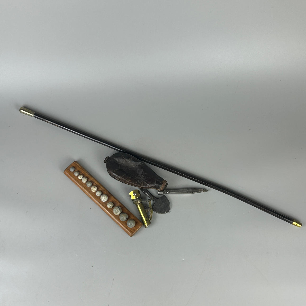 SWAGGER STICK, LEAD SHOT ETC.