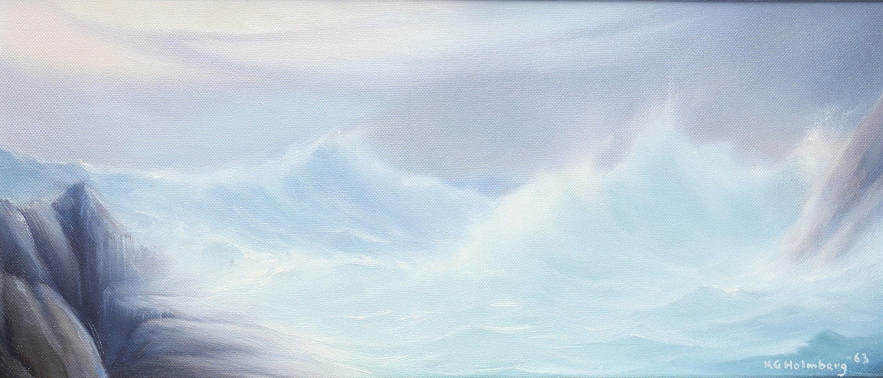 KARL-GUSTAF-HOLMBERG. Oil on panel, sea motif, signed, dated -63.