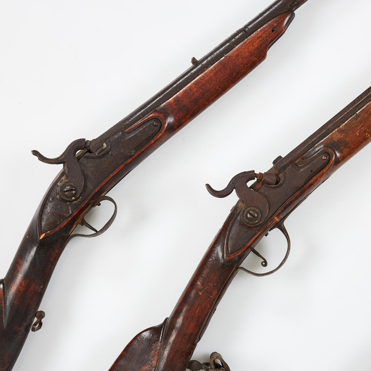 2 SLAGLOCK RIFLES, of which one full stock with octagonal barrel, 19th ...
