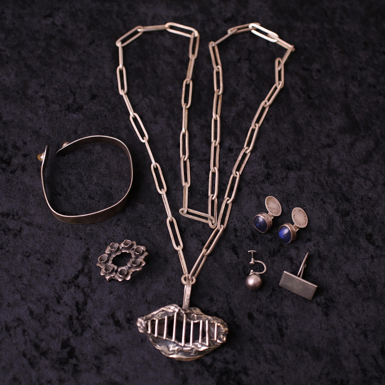 SMYCKEN, silver, 6 st, vikt = 145 gram, 1900-tal.