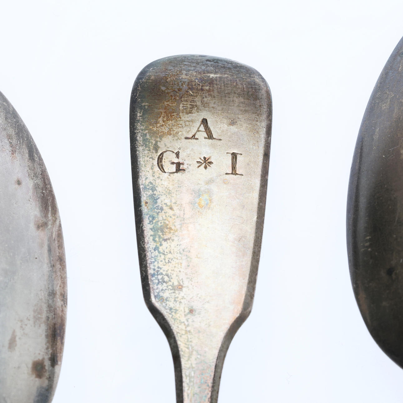 SET OF 6 GEORGE IV SILVER FIDDLE PATTERN TEASPOONS. Silver & Metals ...