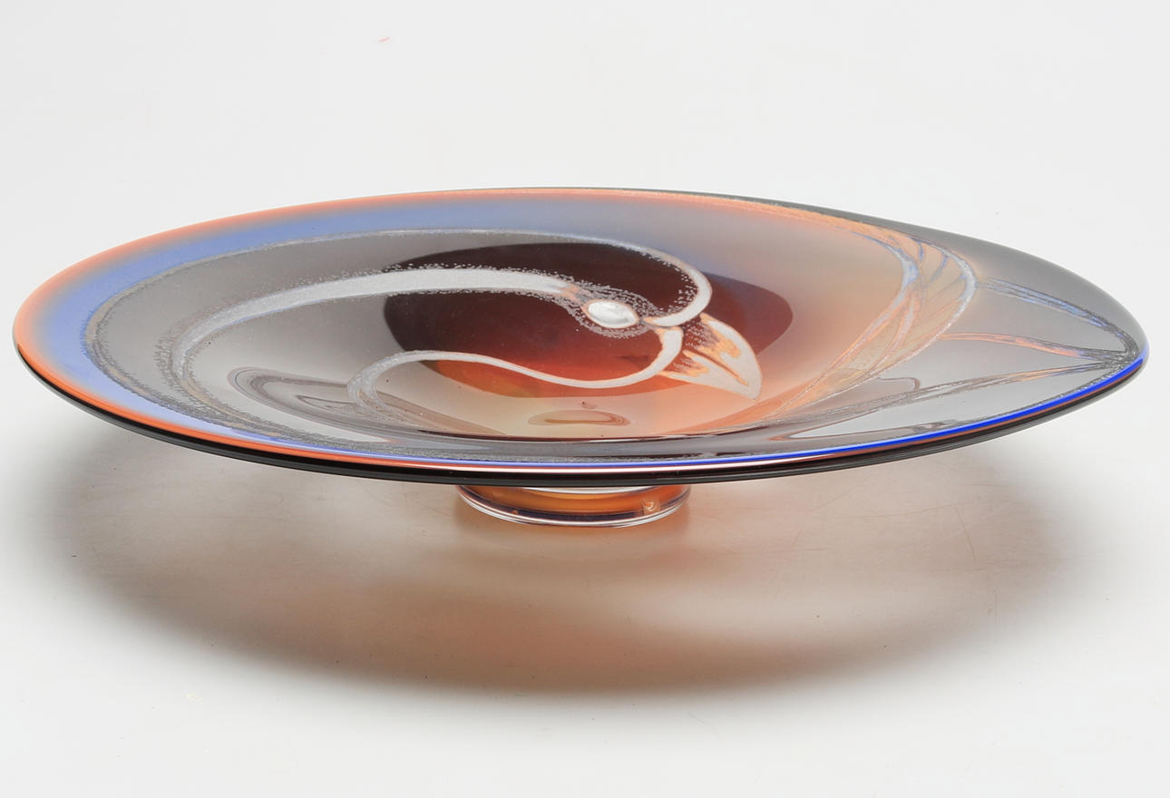 ULF JOHANSSON. SKÅLFAT, Konstglas, UNIK, 1900-talets slut.