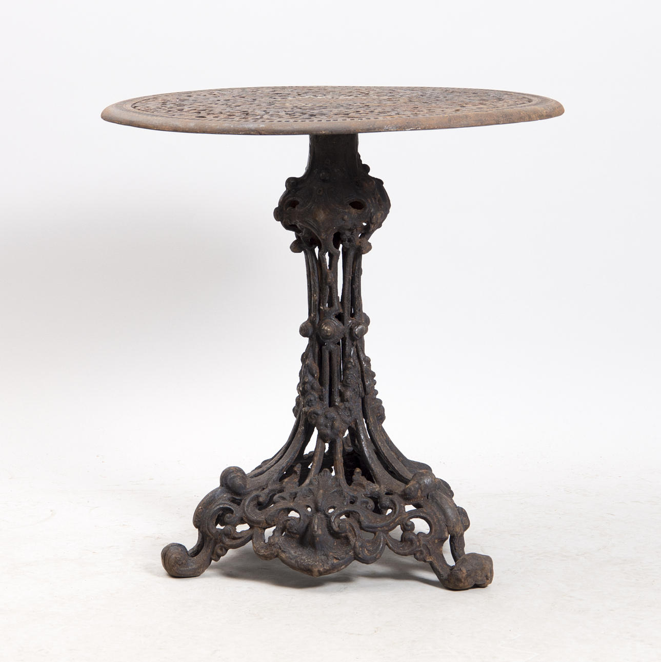 TRÄDGÅRDSBORD, 2 delar, gjutjärn, jugendstil.